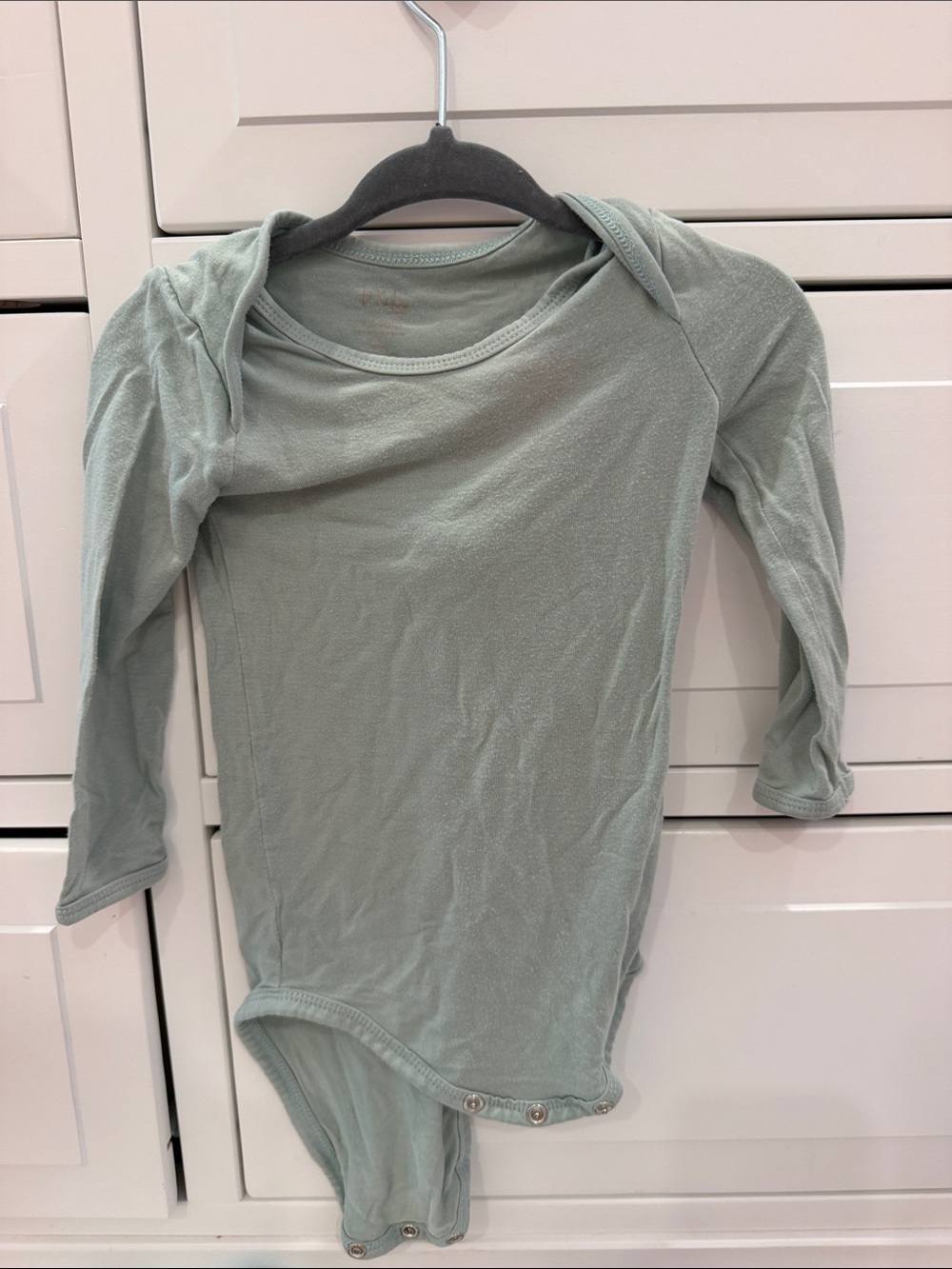 Kyte BABY Long Sleeve One-Piece Bodysuit in Sage Green